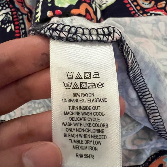 Artisan NY M L Women Multicolor Round Neck Sleeveless Midi Dress Paisley Stretch - Picture 6 of 9